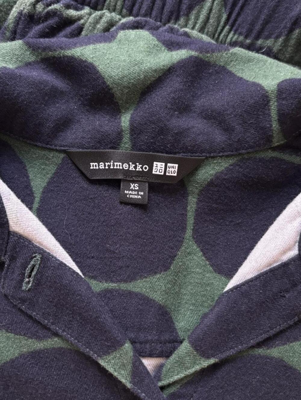 Marimekko x Uniqlo 3 Piece Set Polka Dot Green Black Kivet Lounge Set XS S M - Picture 7 of 8
